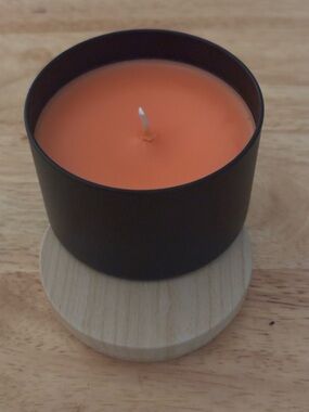 Cherry Blossom Scented Candle in Black Glass Vessel